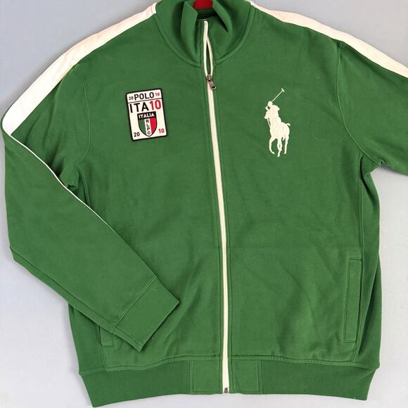 Polo Ralph Lauren Vintage Italy Big Pony Green Track Jacket - Picture 3 of 5